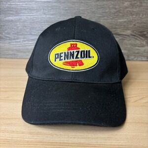 Pennzoil Hat Cap Strap Back Black One Size Adjustable Mens
